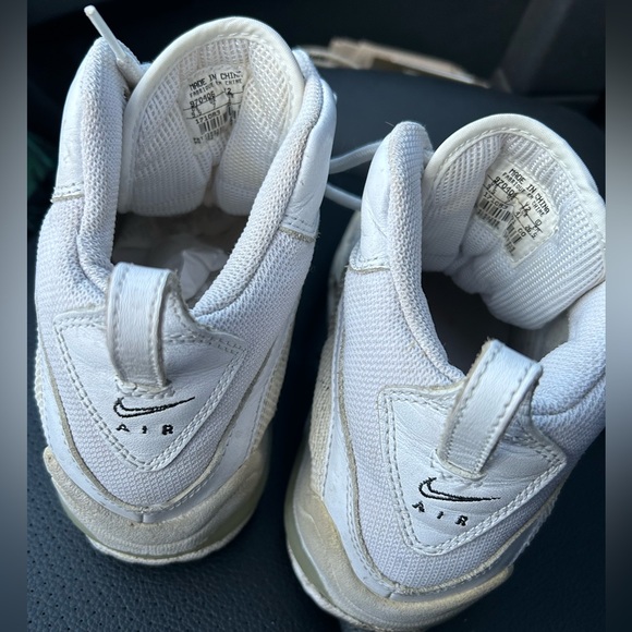 VTG Nike Air Max White Leather 970406-101 Womens Basketball Sneakers Shoes High - Picture 2 of 7